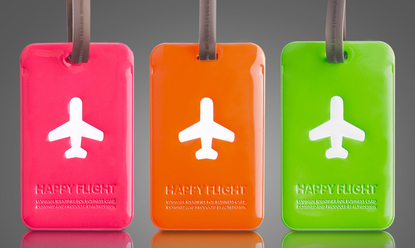 Etiquette de bagage rectangle
