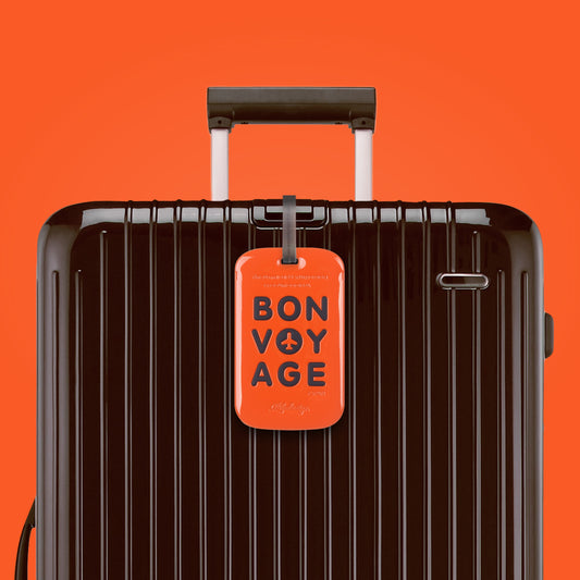 Etiquette de bagage Bon Voyage