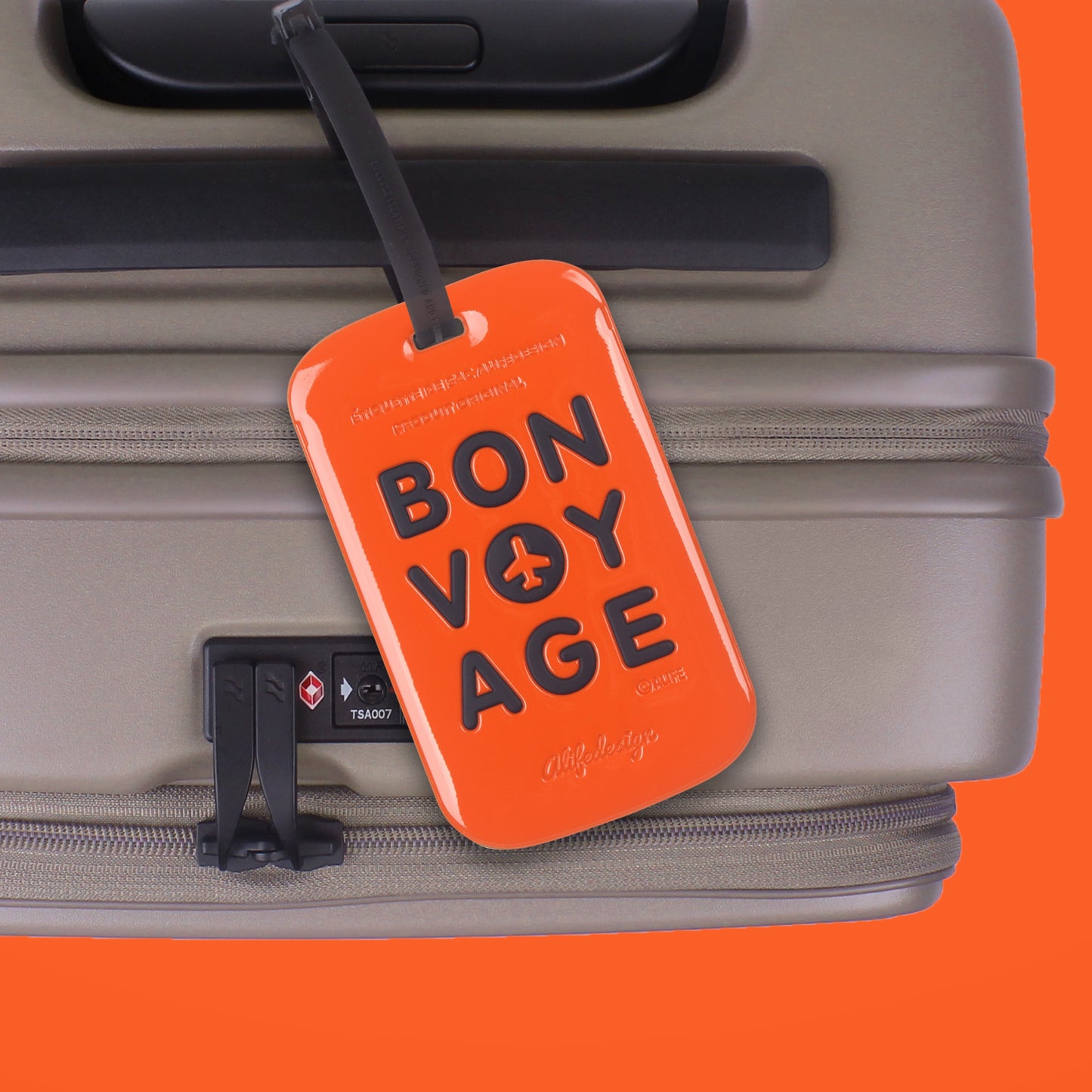 Etiquette de bagage Bon Voyage